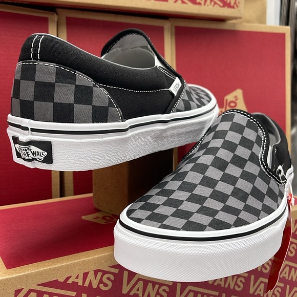 Vans Men’s Classic Slip-On Black/Pewter Checkerboard 
VN000EYEBPJ
Sneakers - Picture 9 of 16